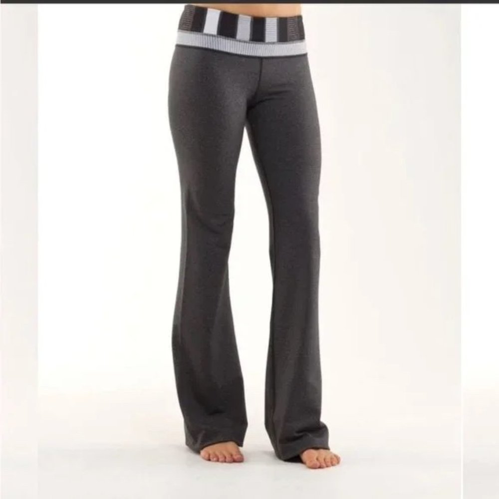 Lululemon NWOT Groove Pant (Regular) Heathered Deep Coal Sz 6